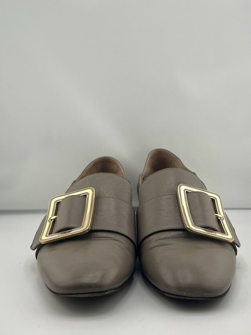 Bally Janelle Loafers — Leather Buckle, Size 35.5